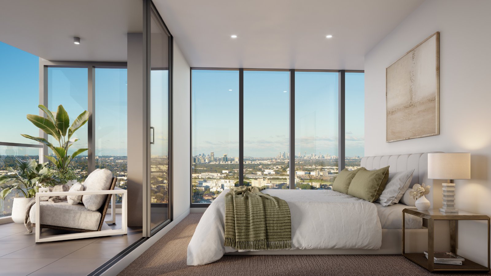 one city sq living room